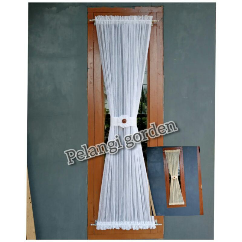 Gorden vitrase polos gorden minimalis model ikat tengah gorden transparan