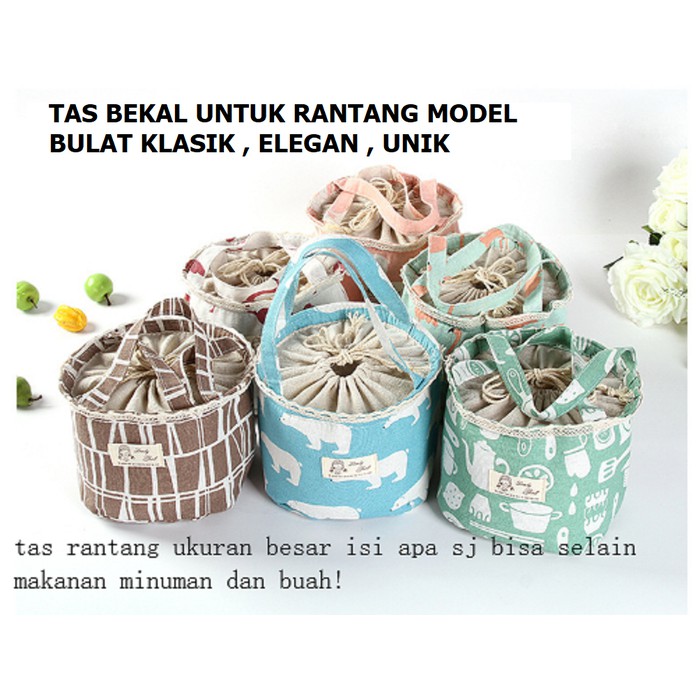 Travelmate Tas Bekal Lunch Bag Rantang Kotak Makan Cooler Bag Klasik  6 MOTIF penahan panas/dingin