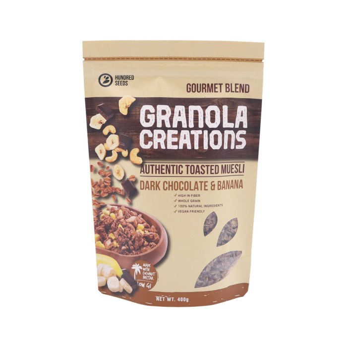 

Jual Granola Creations Darkchocolate&Banana I Muesli I Snack I Sereal400Gr