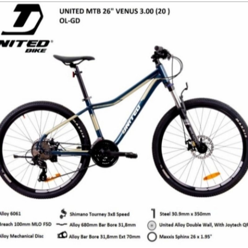 Sepeda Gunung/MTB 26 United Venus 3.00