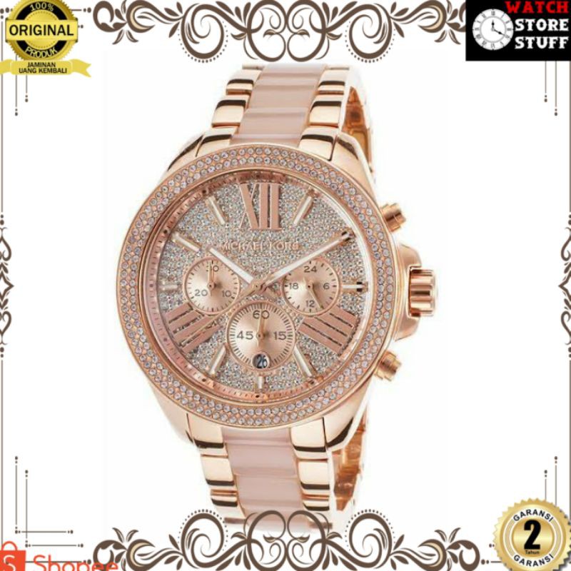 JAM TANGAN PRIA WANITA | RANTAI | KULIT | KARET | MURAH | WANITA MICHAEL KORS MK 6096 ORIGINAL