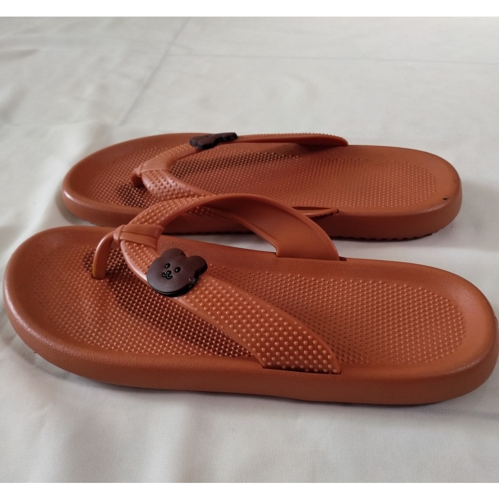 SENDAL FLAT WANITA BERUANG BRESLIN 2288-F1 KARET ANTISLIP SANDAL JEPIT IMPORT HARGA GROSIR