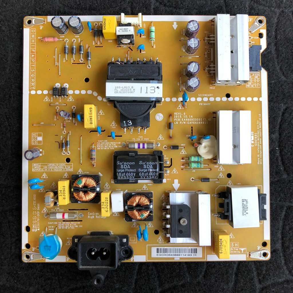 PSU - REGULATOR - POWER SUPPLY TV LG 49UH610T - 49 UH 610 - 49 UH - 49UH - 49 - T / EAX66923201