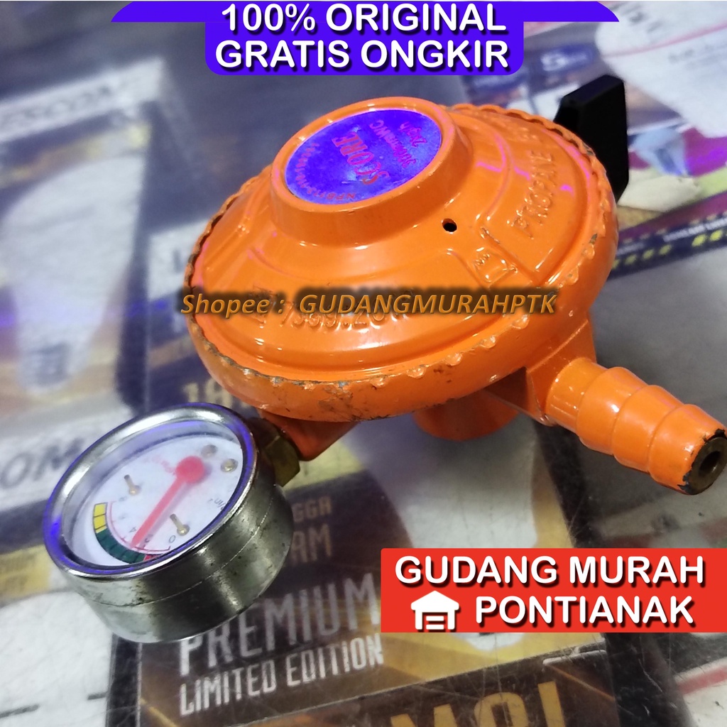 regulator gas tekanan rendah/ regulator kompor gas score kepala gas aman dan awet anti bocor