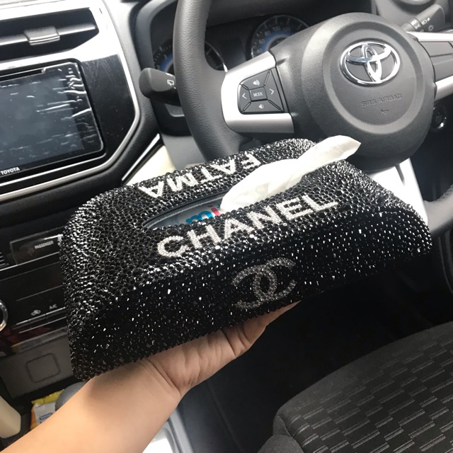 Tempet  tissu double custom nama sendiri barang mobil kotak tissu mobil dasbord