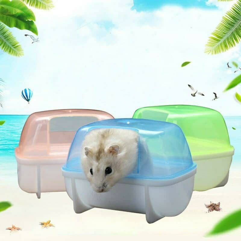 SWEET SAUNA - Mainan Rumah Hamster Tempat Wadah Mandi Tidur Hamster Aksesoris Hamster