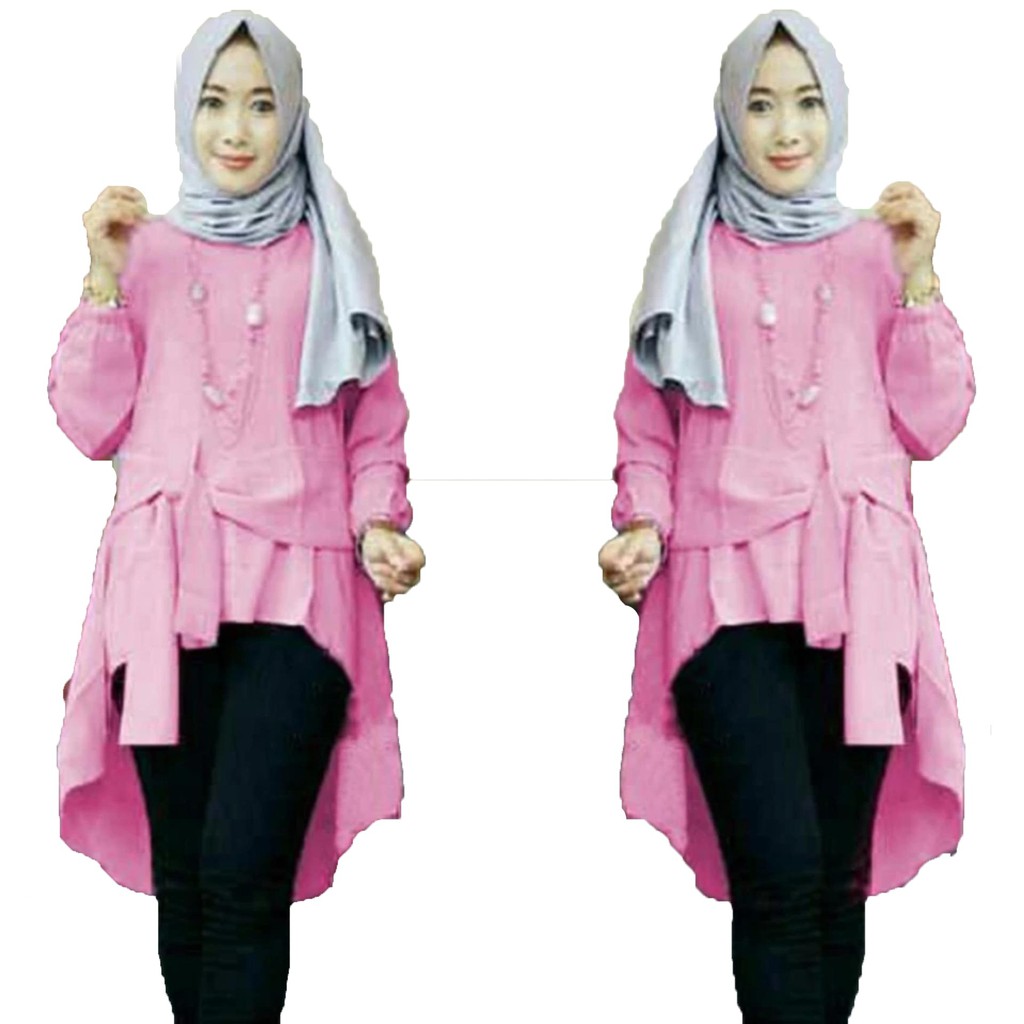 Baju dress Tunik Cantika Pink SW tunik wanita baloteli pink murah