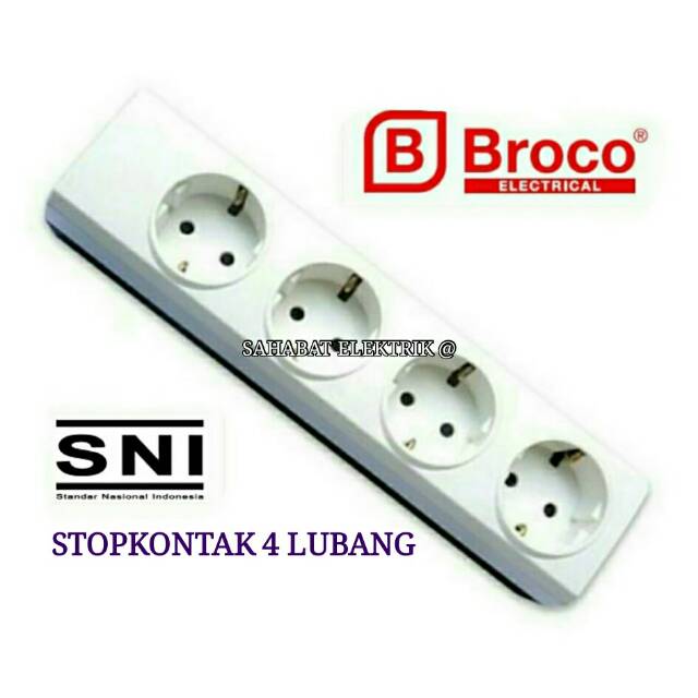 STOPKONTAK BROCO 4 LUBANG SNI