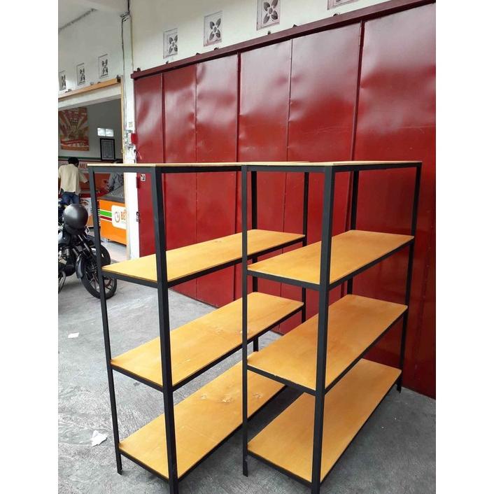 Rak Serbaguna Ukuran Besar - Lebar 40 Cm - Rak Besi Siku Lubang / Rak Barang / Rak Gudang / Rak Toko