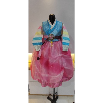 hanbok anak 5 rompi biru