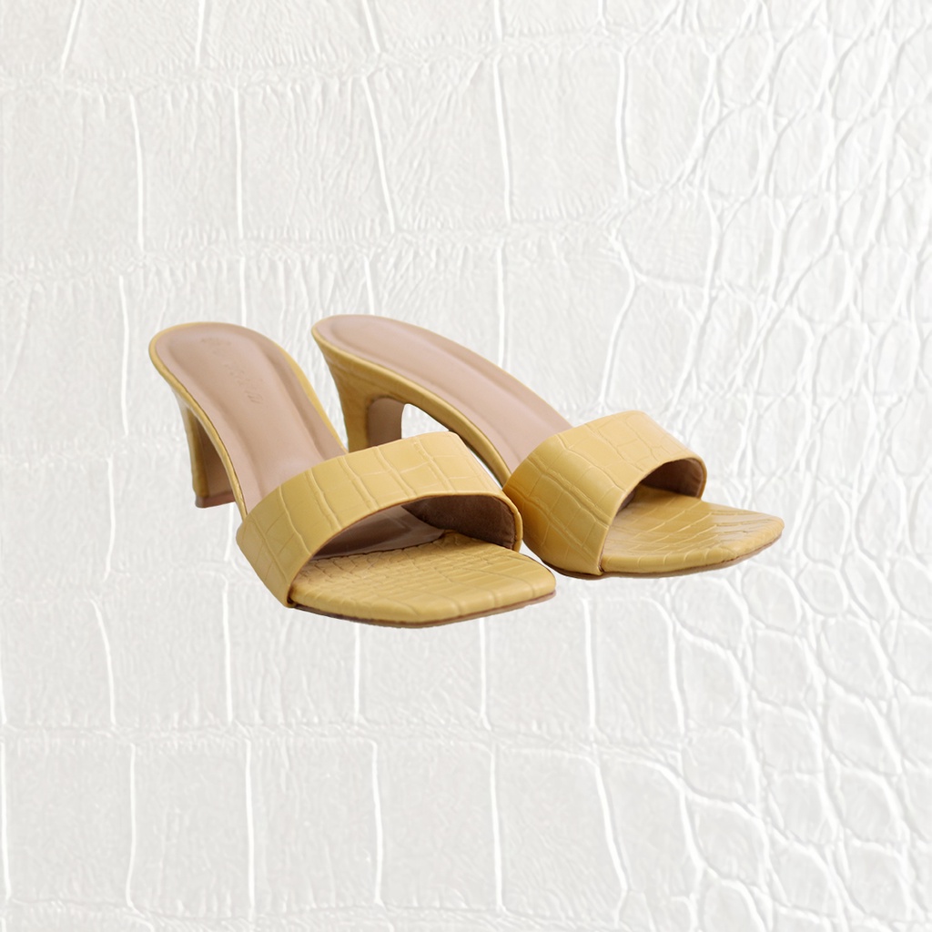 Grosir Sandal Heels Wanita Volna Kuning