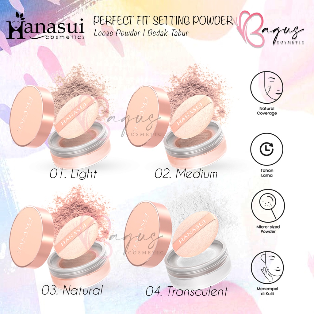 ⭐BAGUS⭐ HANASUI PERFECT FIT SETTING POWDER | Loose Powder | Bedak Tabur