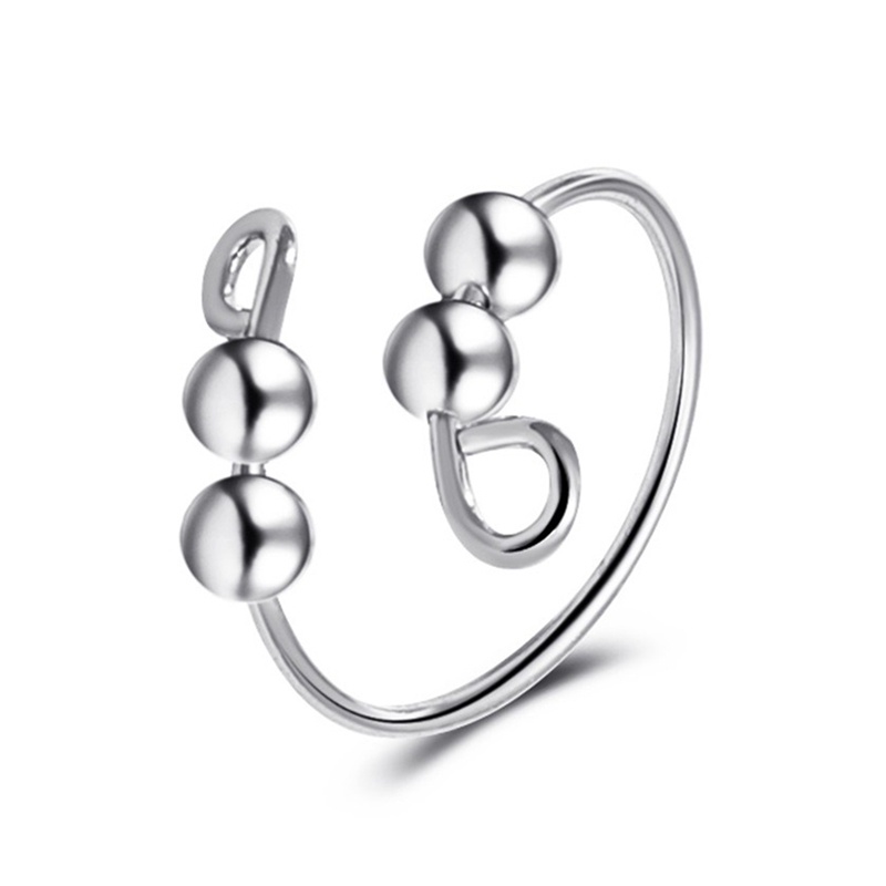 Cincin Model Terbuka Bahan Stainless Steel Dapat Disesuaikan Untuk Wanita