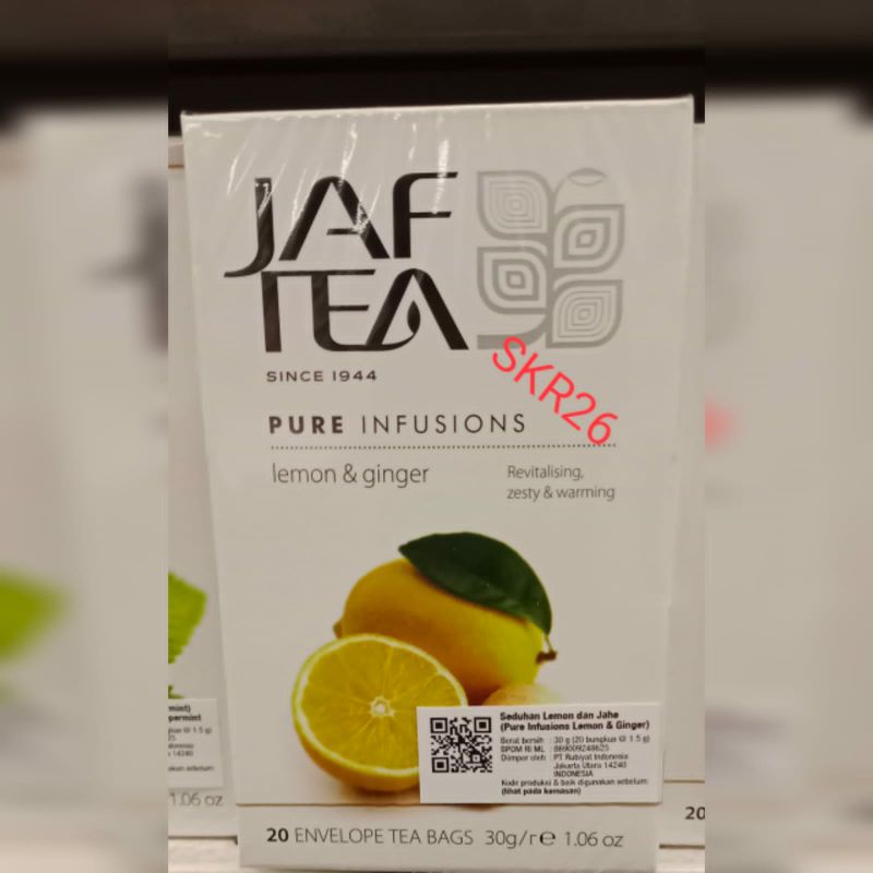 

Jaf Tea Pure Infusions Lemon and Ginger 20 Envelope