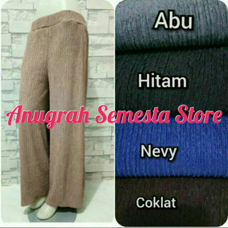 Celana Kulot Panjang Wanita Bahan Babat Alvaro Jagung Ukuran Standar Dan Jumbo BB 40-80 Kg-3