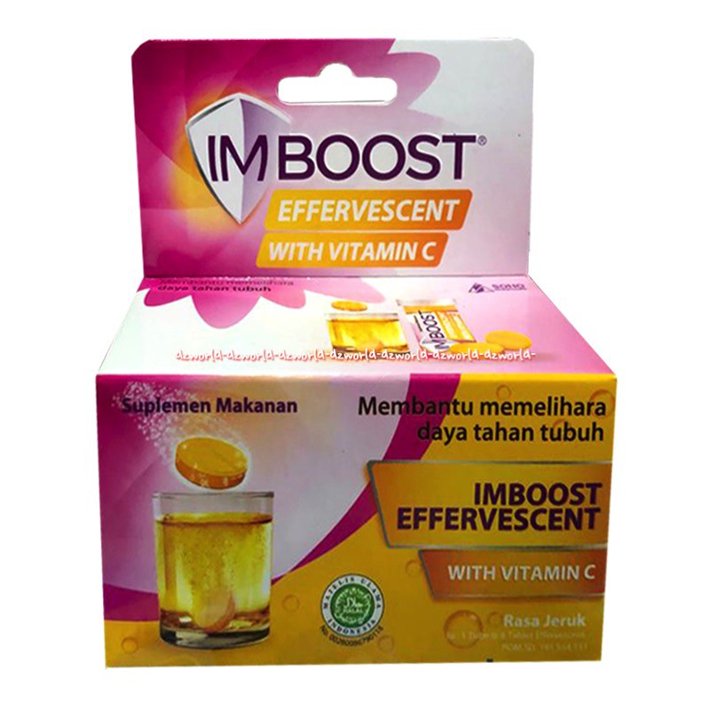 Imboost effervescent with vitamin C rasa jeruk 8tablet Untuk Imun Tubuh Imbost Imbust