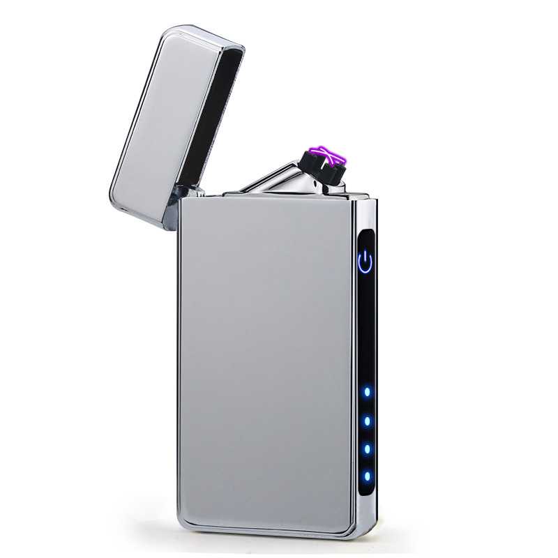 Firetric Korek Api Elektrik Double Pulse Plasma Arc Lighter HY-6008C-Silver ice