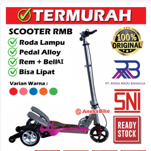 SCOOTER INJAK HAPPY NEW, SKUTER PEDAL ALLOY HP, SCOOTER RMB BY ELEMENT, SKUTER ANAK GENJOT