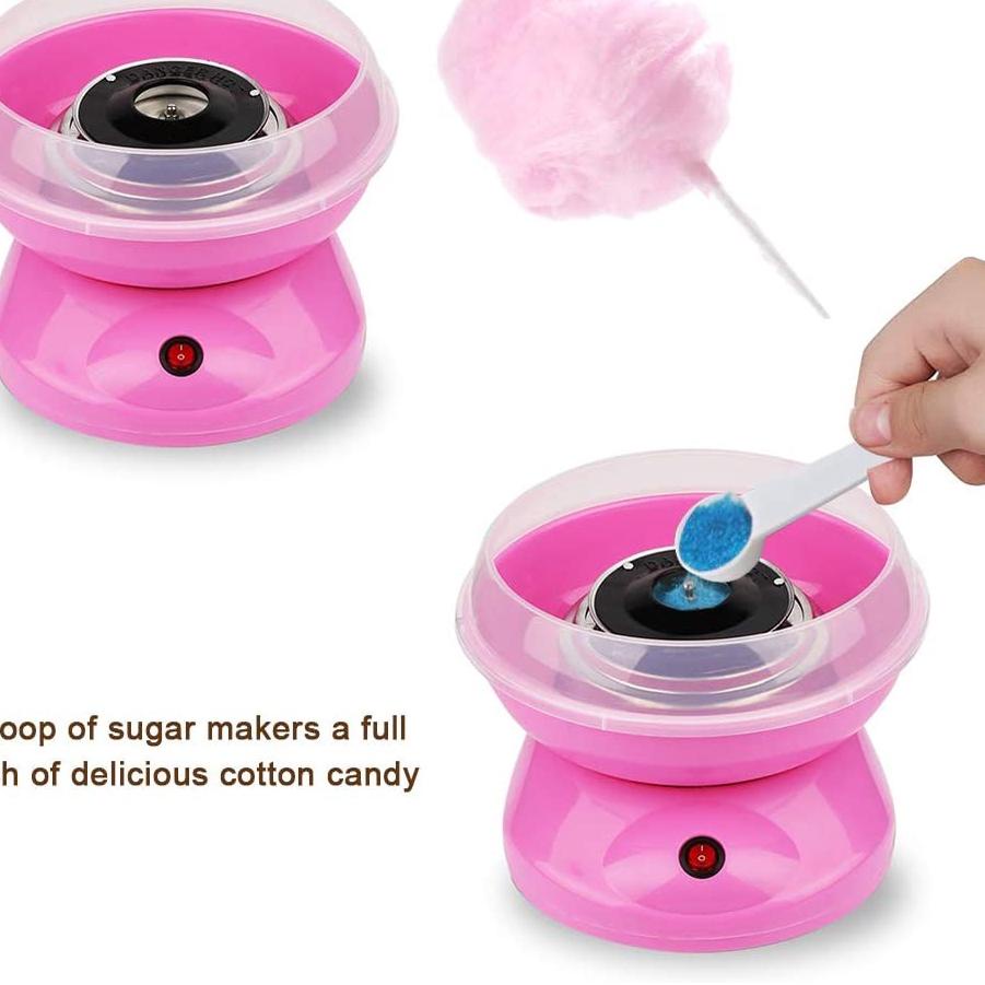 (TERBARU) Mesin Gulali Mini Electric Cotton Candy Floss Maker Alat Pembuat Permen Kapas
