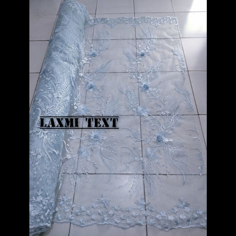 kain - bahan Tile 3D / bahan Tulle 3d TERBARU