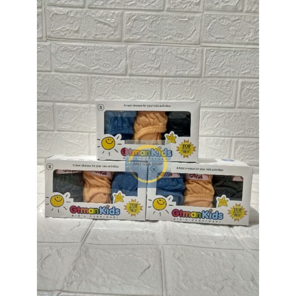 Celana Dalam CD Sempak Kancut Anak Cowok Laki-laki Bahan Katun Poli Gtman Kids Original GMX Putih 1 