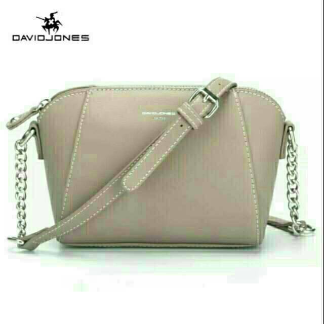 David Jones Paris Tas selempang Wanita/ Tas tangan kulit PU /Tas bahu small rantai original