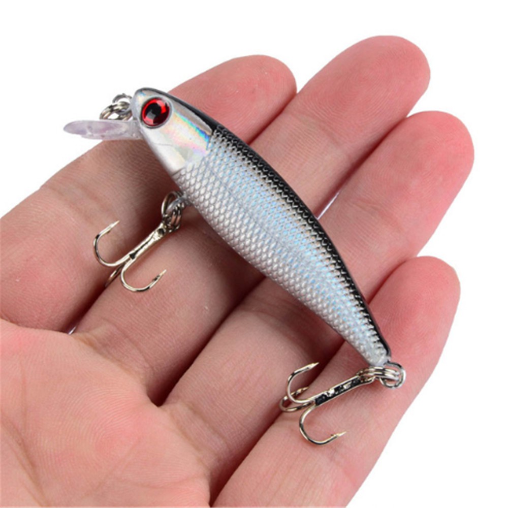 Shengyao 1Pcs Umpan Ikan Minnow Pancing 4.3g 6.5cm Untuk Memancing Ikan Bass Fishing Lure Swimbait Bait