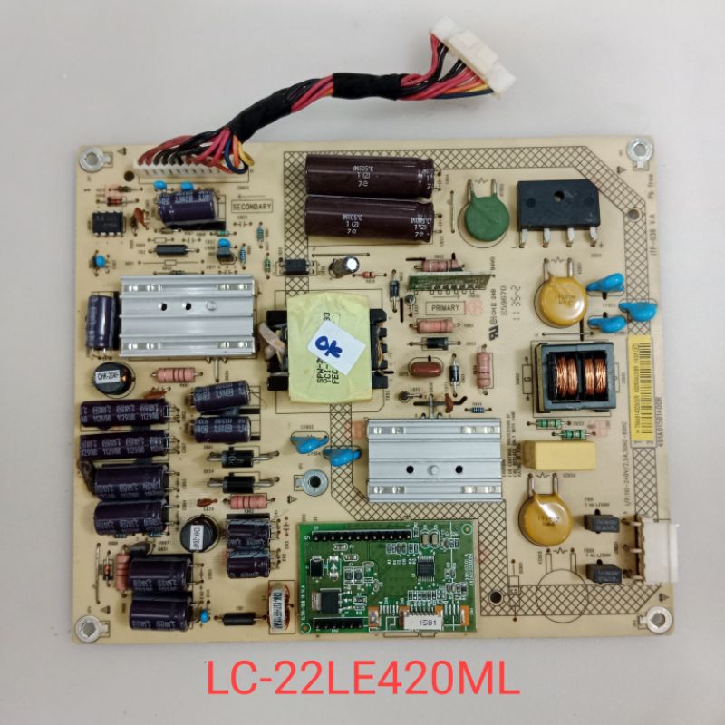 POWER SUPPLY - REGULATOR - MESIN TV - PSU TV LED SHARP LC- 22LE420ML