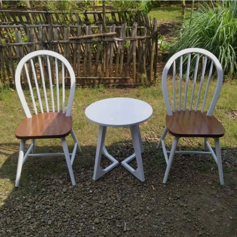 KURSI TERAS MINIMALIS | MEJA MAKAN KAYU BALON | KURSI AMERIKA KLASIK