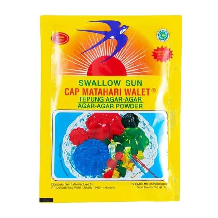 

Bubuk Agar agar Swallow per 1 Kotak Plain Jelly Bening Rumput Swallow