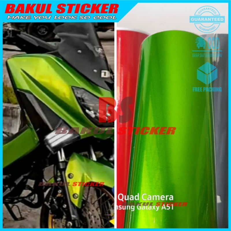 Stiker Skotlet Metalik Candy Hijau Skotlet Warna Hijau Metalik