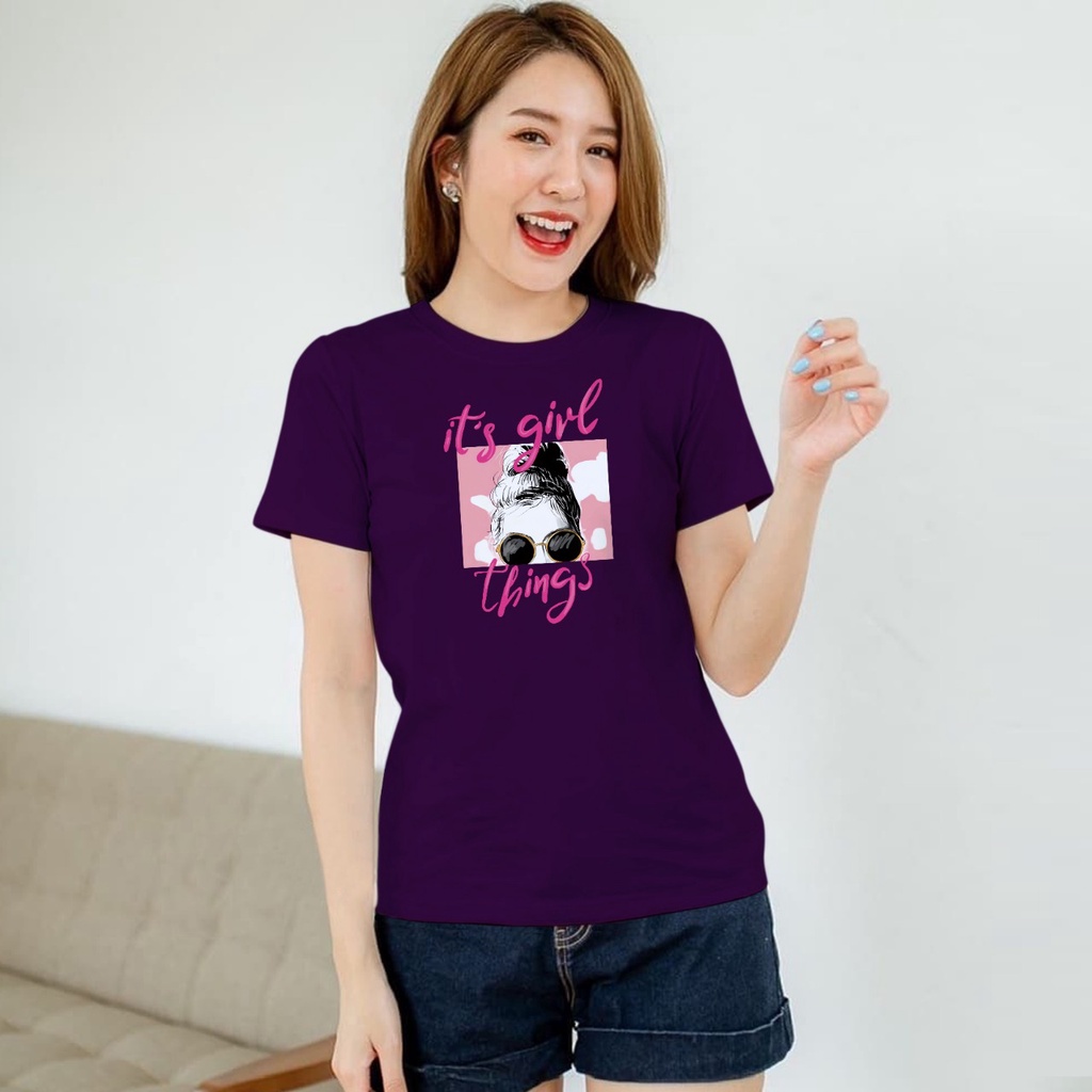 ISANNY SIZE.S M L XL XXL 2209-00058 KAOS OBLONG / KAOS CEWEK / ATASAN WANITA / IT'S GIRL THINGS / READY STOCK