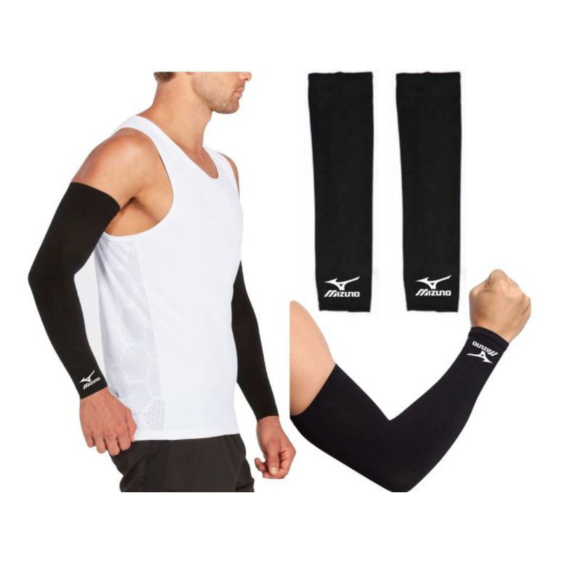Handsock sport isi 2pcs arm sleeve hand sock sarung tangan deker murah lebay armsleeve stoking tangan stocking sport manset tangan muslimah paket murah isi 2 pcs skin deker olahraga pelindung lengan long elbow suport-mizuno