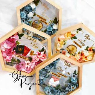 FRAME TRANSPARAN FIGURA BINGKAI  MAHAR SESERAHAN  HANTARAN 