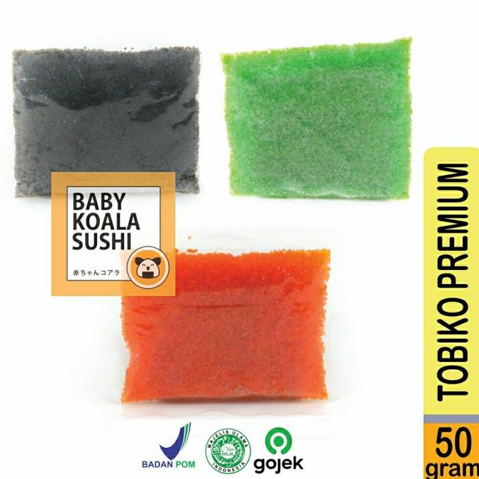 

Tobiko | Telur Ikan SHARE SIZE 50gram - Premium Orange, Ice Gel