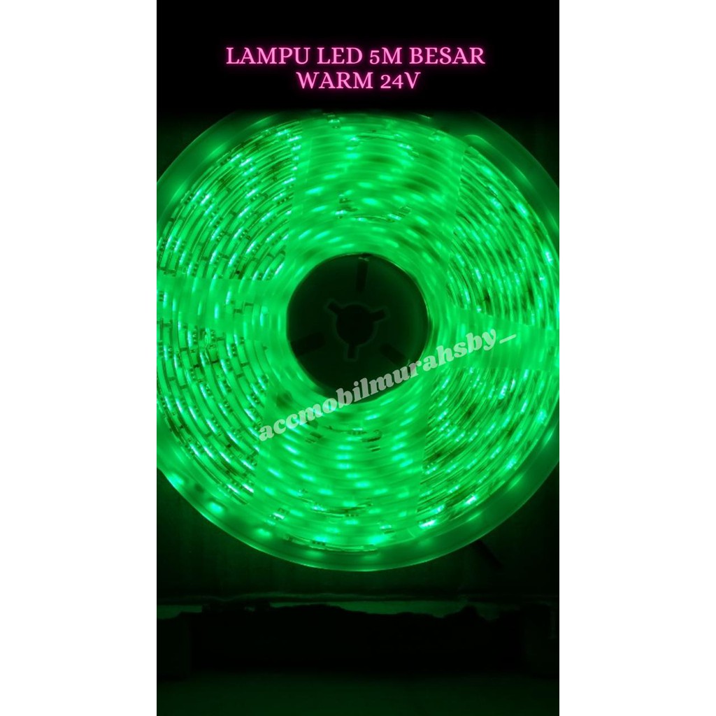 LED STRIP 5050 IP33 DC 12V 5M WATERPROOF LAMPU PLAFON LAMPU ETALASE TAHAN AIR