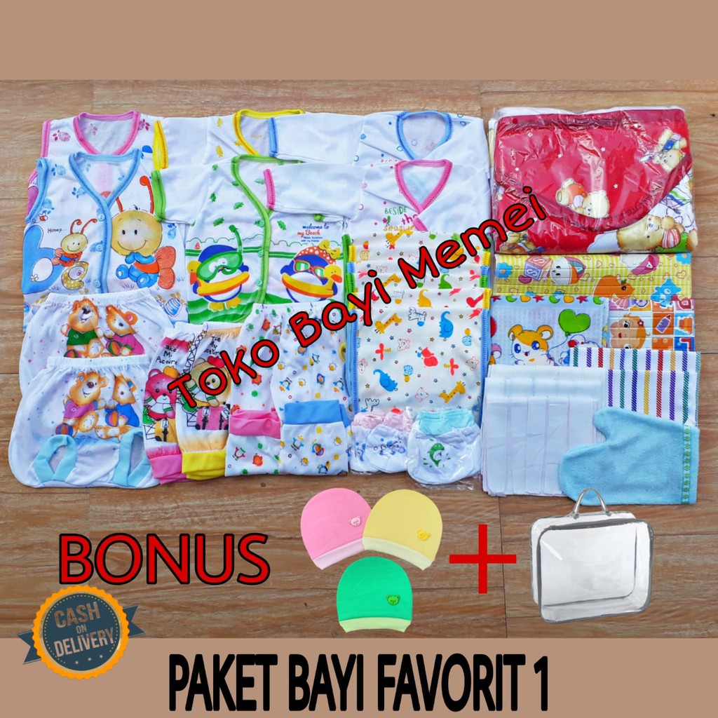 BONUS TAS Paket perlengkapan bayi FAVORIT GRATIS TAS