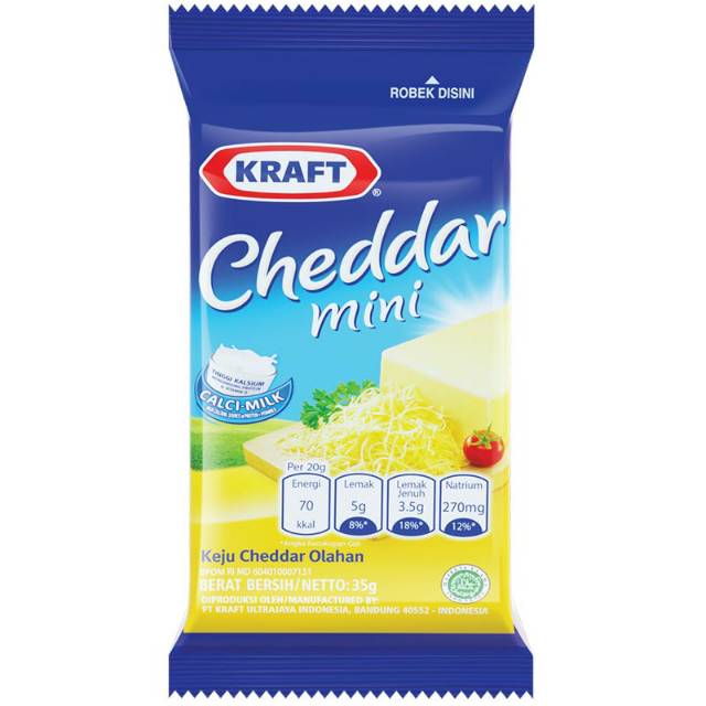 

Keju Kfaft cheddar 35gr