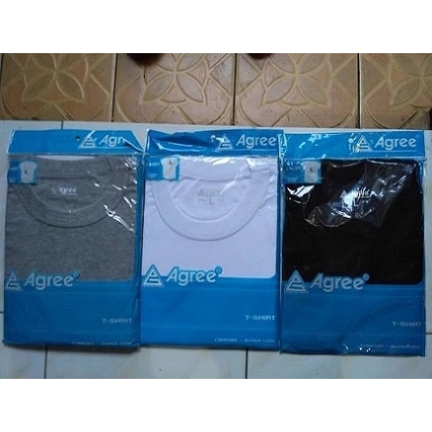 KAOS OBLONG DARI AGREE STYLE SPORT T-SHIRT DALAM PRIA O NECK XL DAN L