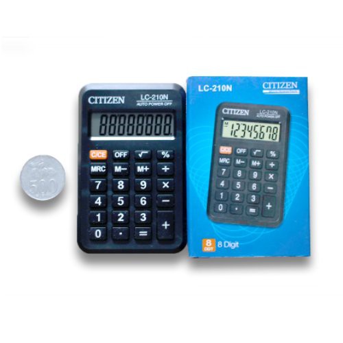 Kalkulator CITIZEN LC-210N Hitam ELEGAN LC210N Citizen Kecil LC 210 N