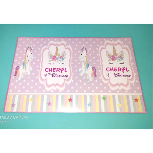 

Label susu kotak tema unicorn