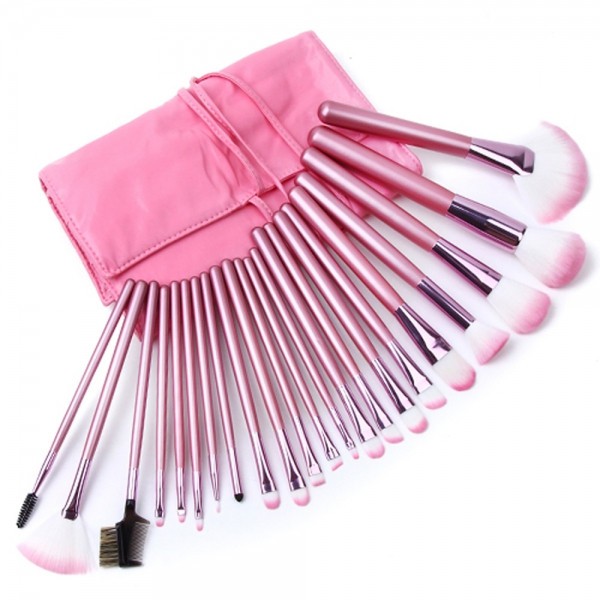 Brush Set 24 Pcs Free Pouch Kuas Make Up Set Makeup Brush Make Up Set