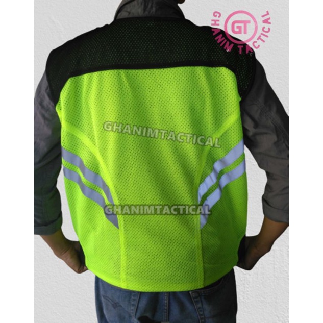 Rompi Safety Terbaru Rompi Jaring Hijau Stabilo