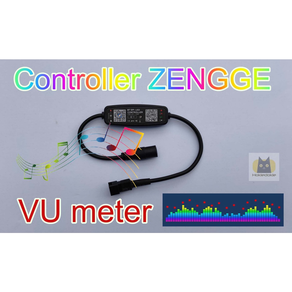 Controller led WS2812b WS2811 musik ZENGGE Bluetooth VU meter pengganti SP107E