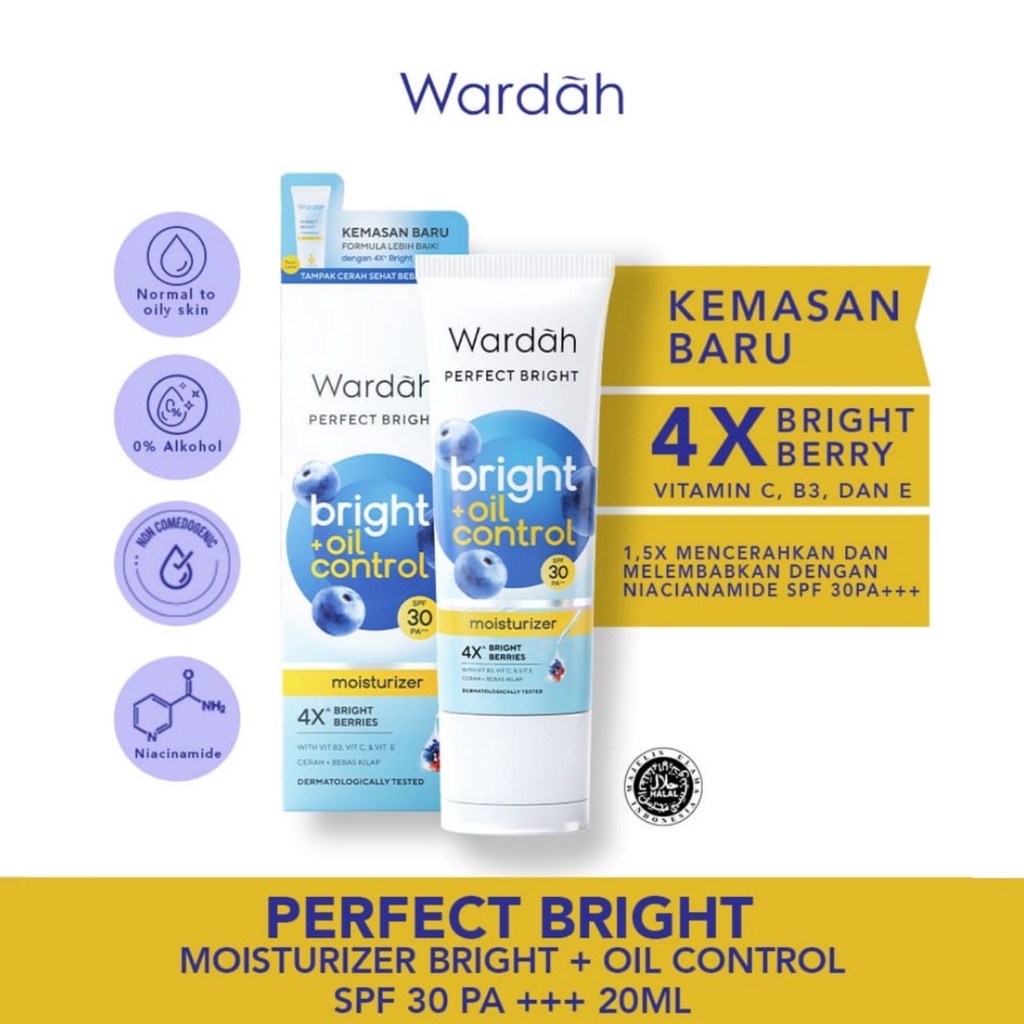 (BISA COD) Wardah Perfect Bright Moisturizer SPF 30 20 ml