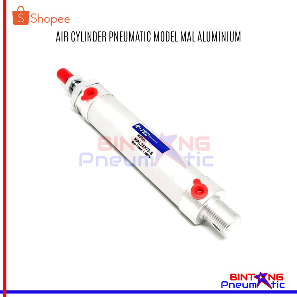 

MAL 25x75-S AIR CYLINDER PNEUMATIC R-TEC ALUMINIUM TUBE