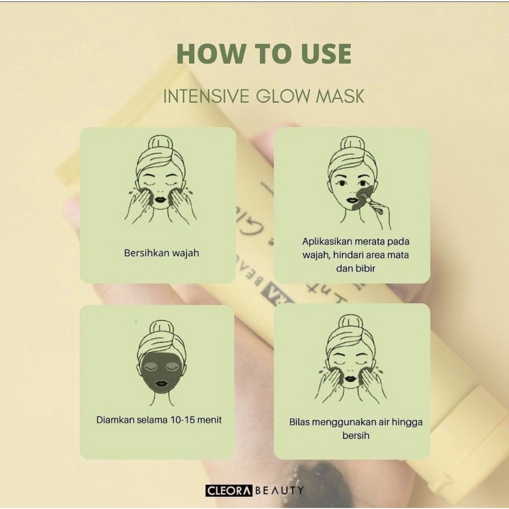 Cleora Intensive Glow Mask - Masker Wajah 50ml