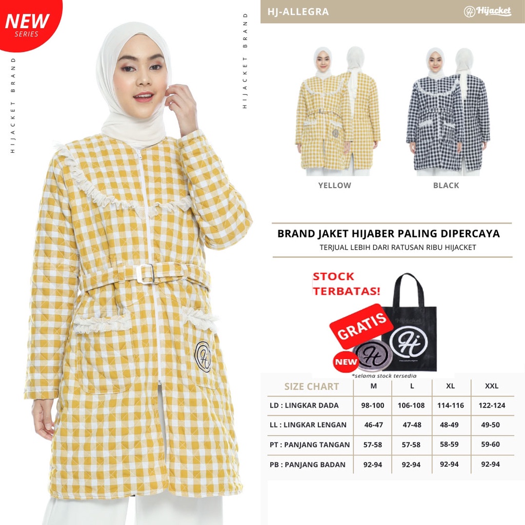 HIJACKET - Jaket Hijaber ALLEGRA | Jaket Wanita Panjang | Outerwear For Hijaber