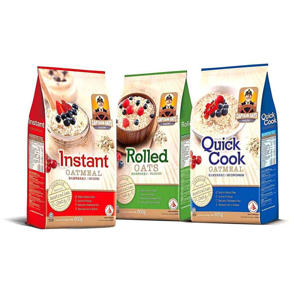 

CAPTAIN OATS INSTANT, ROLLED & QUICK 800G