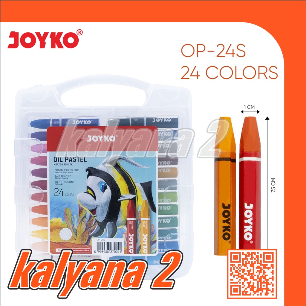 

Krayon Minyak / Crayon / Oil Pastel JOYKO OP-24S 24 Warna / Colors